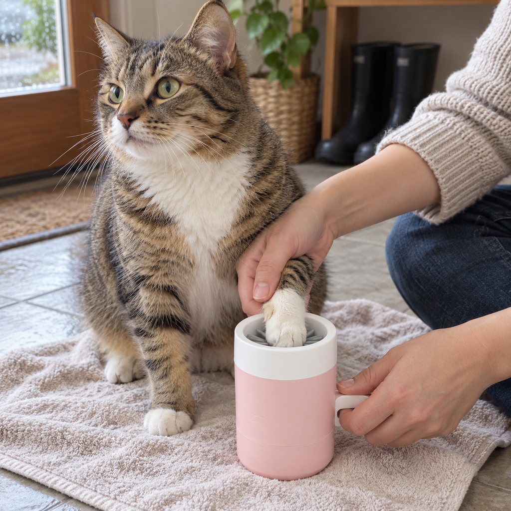 Silicone Paw Cleaner Cup - Quick Wash for Dogs & Cats