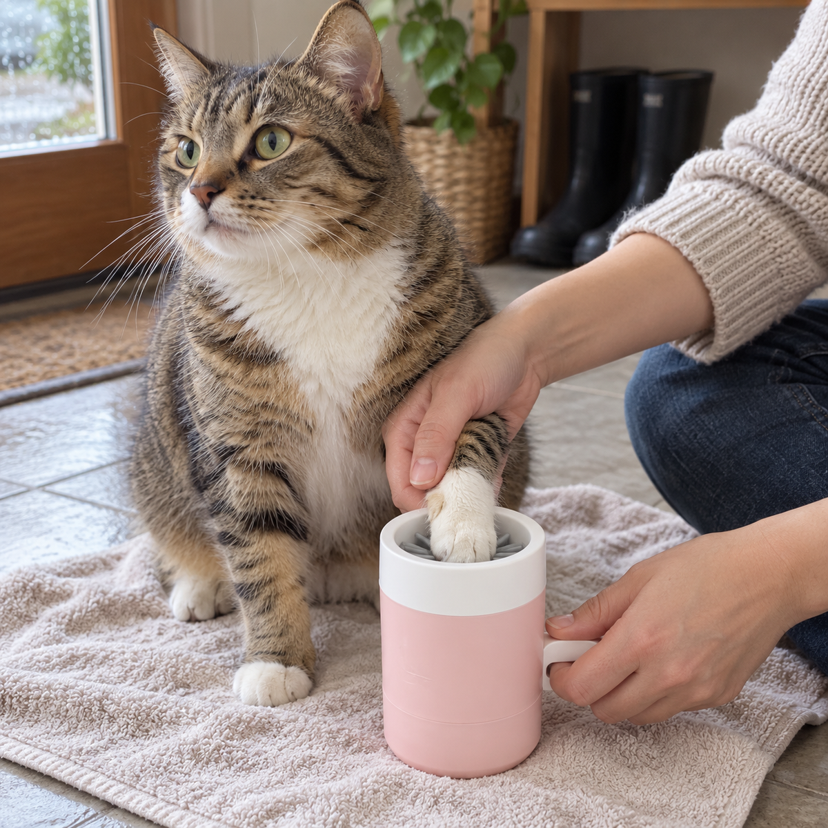Silicone Paw Cleaner Cup - Quick Wash for Dogs & Cats