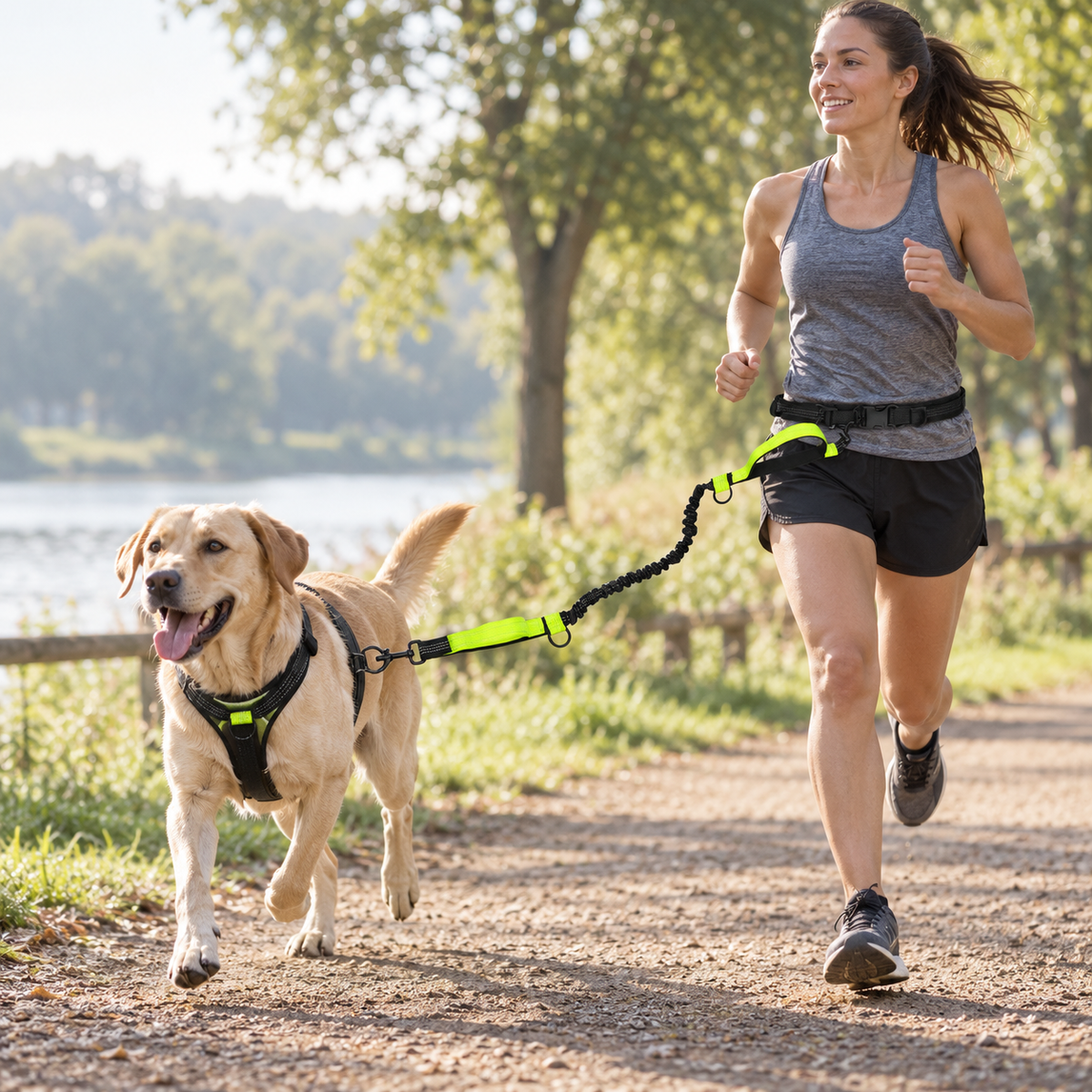 Hands-Free Bungee Dog Leash - Running & Walking