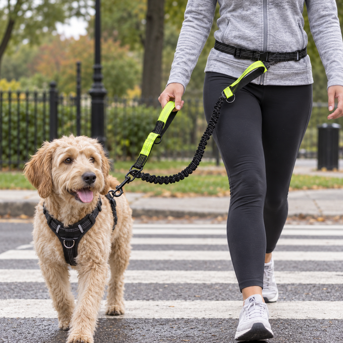 Hands-Free Bungee Dog Leash - Running & Walking