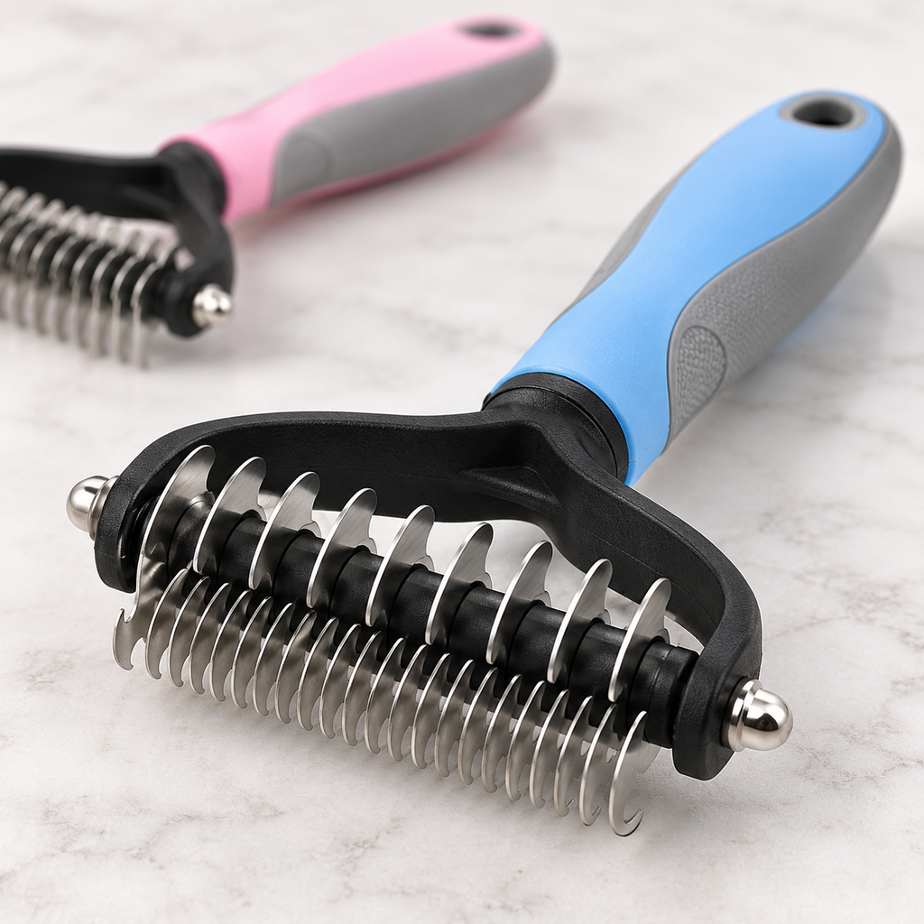 Double-Sided Undercoat Rake - Dematting & Deshedding Comb