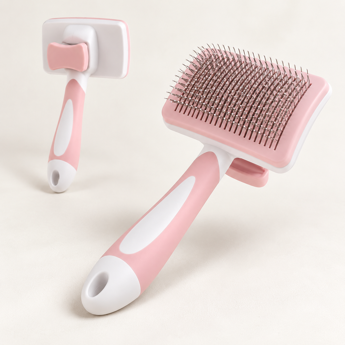 Self-Cleaning Slicker Brush - One-Click Fur Release