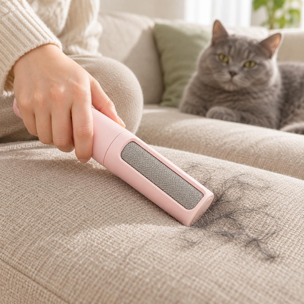 Reusable Pet Hair Remover – Self-Cleaning Lint Roller
